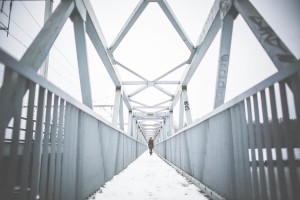 Free- Women walking on Narrow Bridge